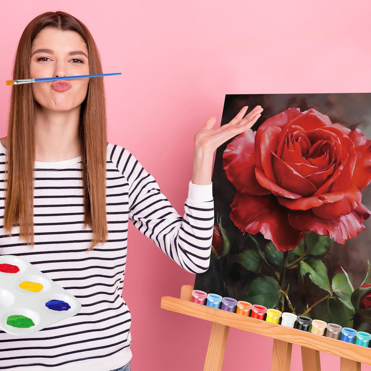 Zhanmai 12 Pack Pre Drawn Canvas for Painting Sip and Paint Kit 8" x 10" Paint Party Set Canvas Painting Pre Printed Canvases for Party Favor DIY Virtual Adult's Date Night(Plant)