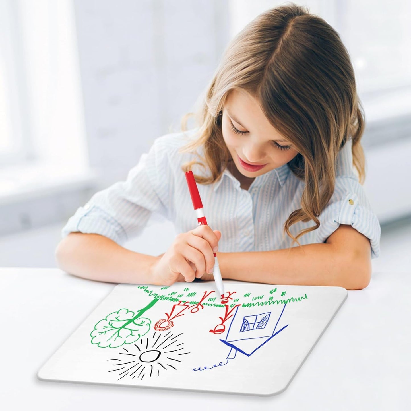 Small White Board, 9 x 12 Dry Erase Board, 2 Mini Double Sided Portable Whiteboards, Lapboard, Small Dry Erase Board for Kids, Office and Classroom