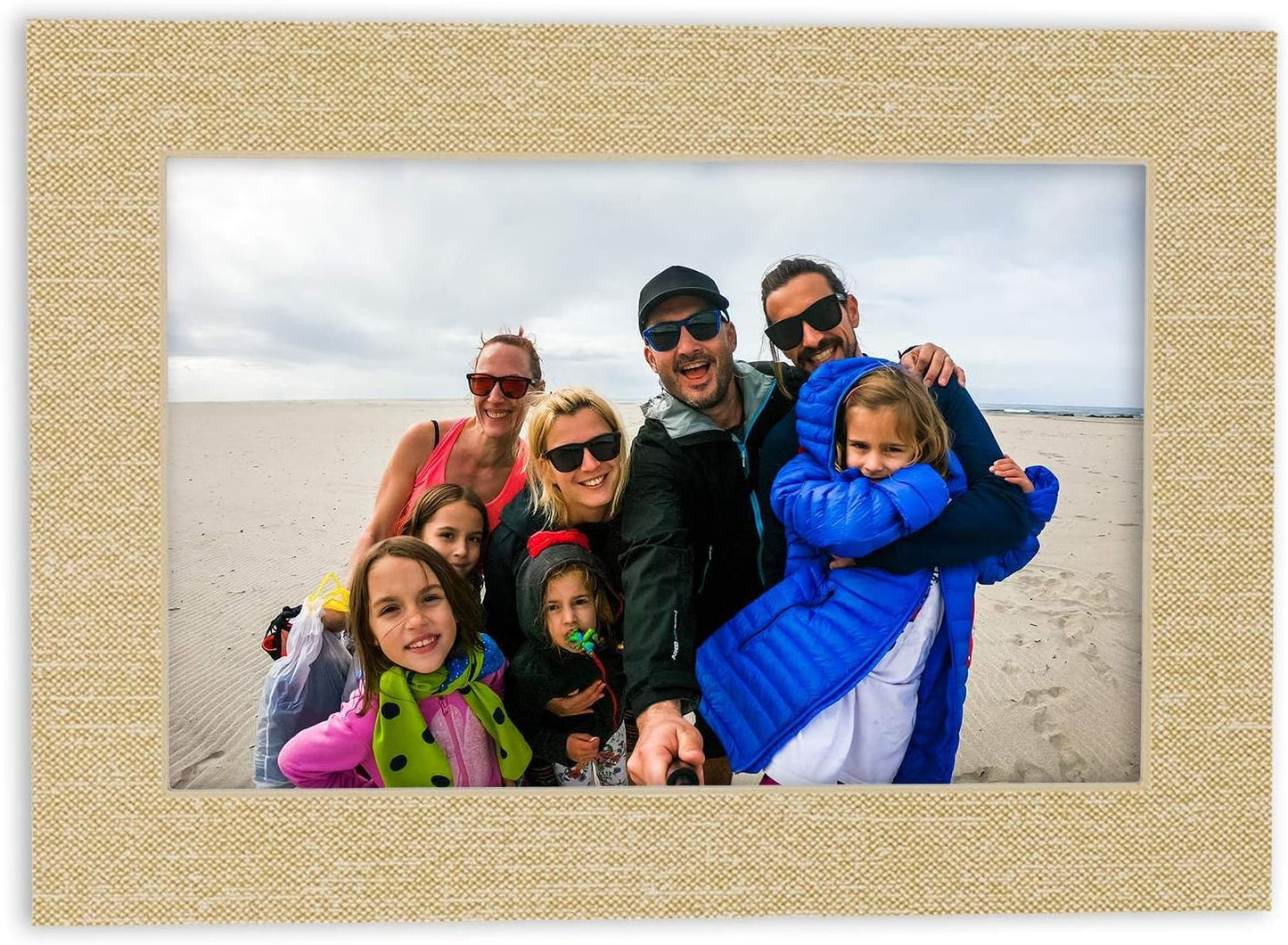 8x10 Mat Bevel Cut for 5.5x8.5 Photos - Acid Free Fresh Linen Canvas Precut Matboard - For Pictures, Photos, Framing - 4-ply Thickness