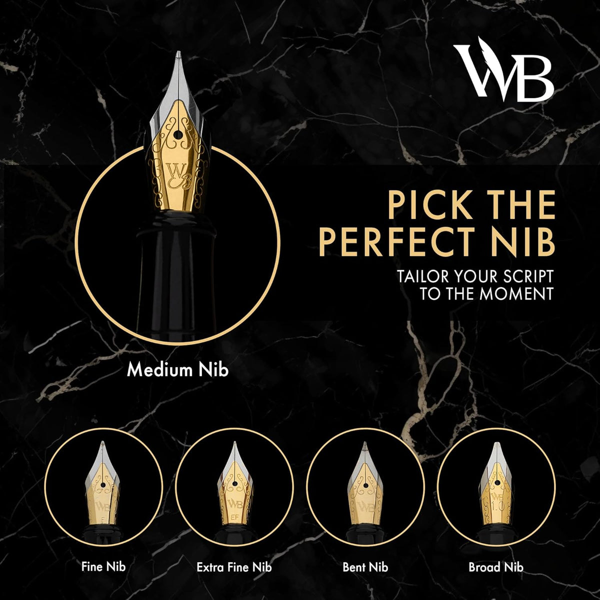 Wordsworth & Black Fountain Pen Set, Medium Nib, Includes 24 Ink Cartridges and Ink Refill Converter, Gift Case, Journaling, Calligraphy, Smooth Writing Pens [Velvet Purple] Perfect for Men and Women
