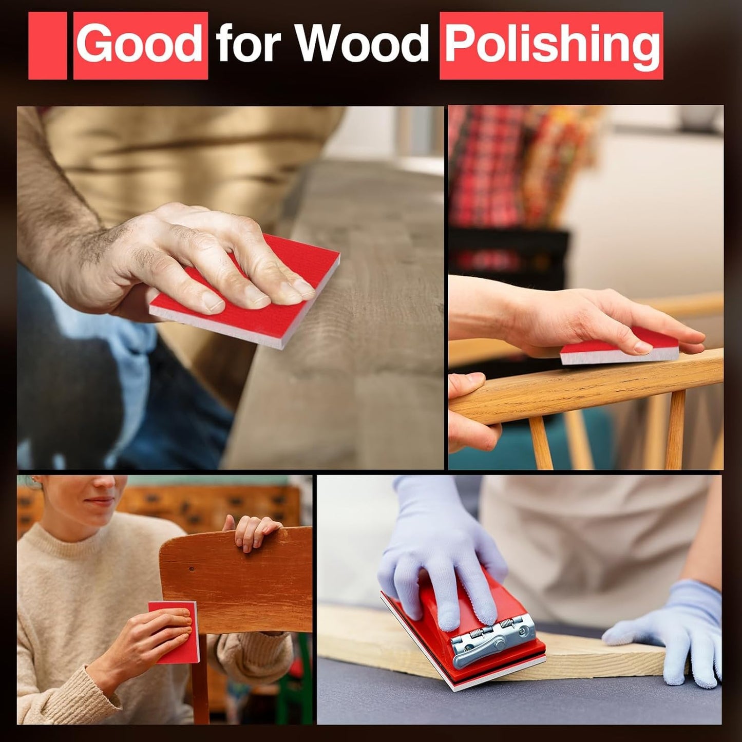 30-Pcs 3x4 Inch 600 Grit Sanding Sponge Set, Soft Foam Hand Sanding Blocks, Ultra-Fine Wet/Dry Sandpaper for Wood, Metal, Drywall, Furniture Polishing (600Grit)