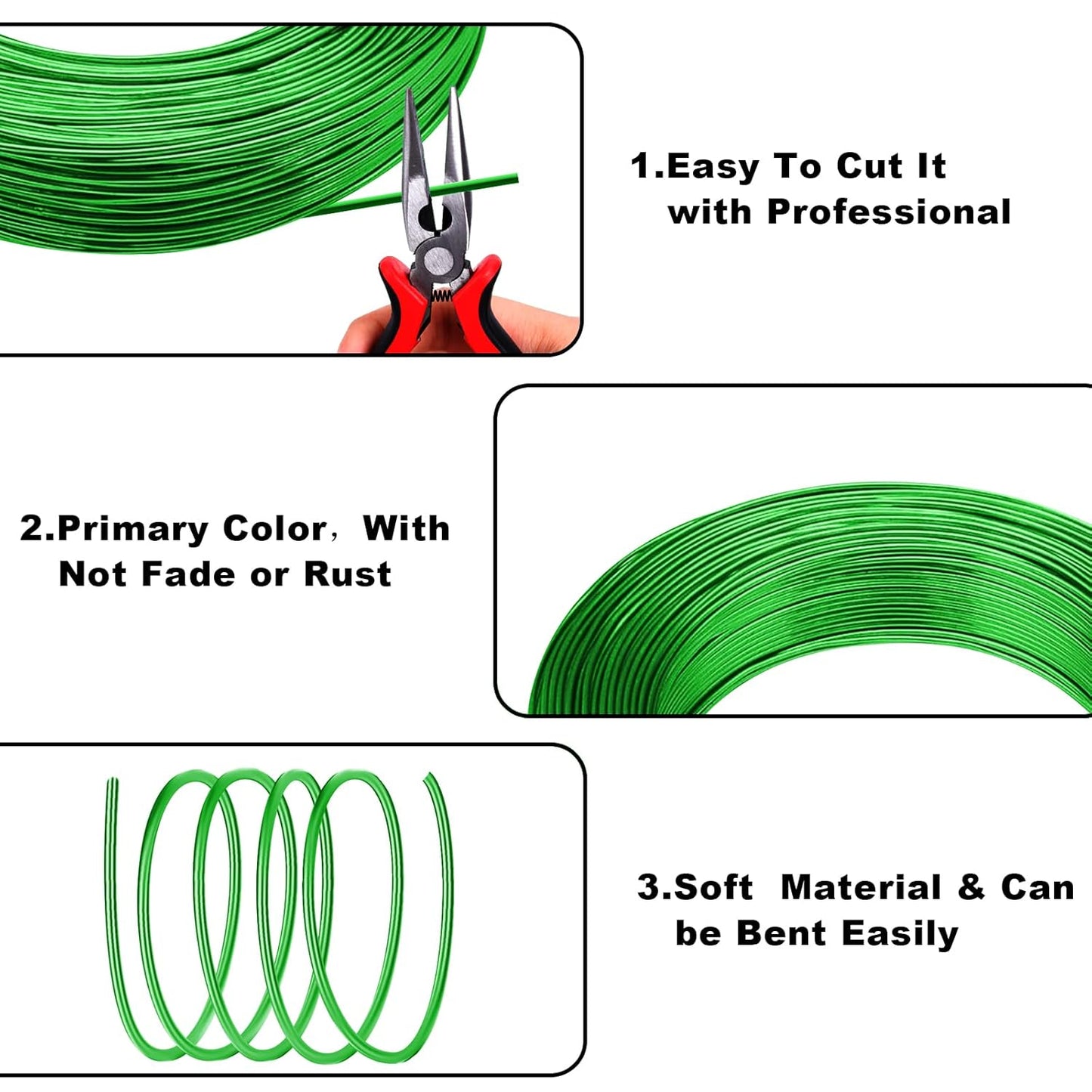 2MM Aluminum Wire - 100ft, 12 Gauge Anodized for Jewelry, Sculpting & Crafting