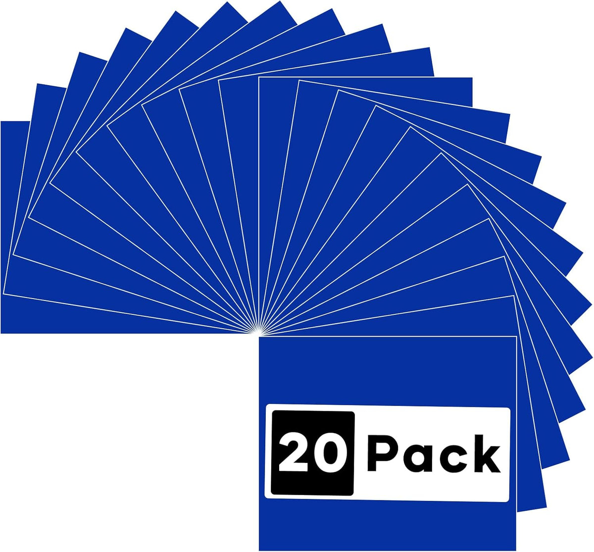 HTVRONT Royal Blue Heat Transfer Vinyl Bundle: 20 Pack 12" x 10"in Iron on HTV for T-Shirt, Compatible with Cricut Cutting Machine, Silhouette Cameo or Heat Press Machine