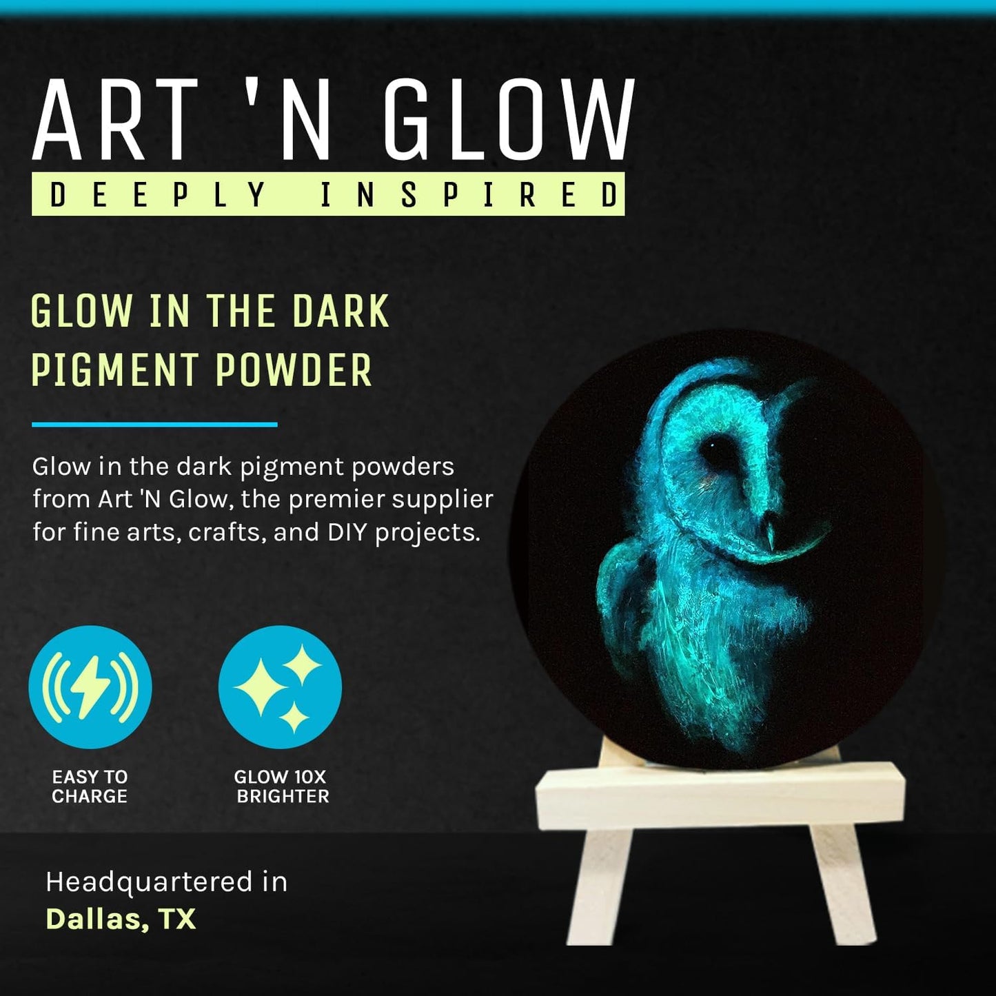 Glow in The Dark Pigment Powder - Neutral and Fluorescent Color for Art Painting, Fine Art, Nail Art Paint, and DIY Crafts - Long Lasting, 10+ Color Options - Fluorescent Red - (12 Grams/ .42 oz)