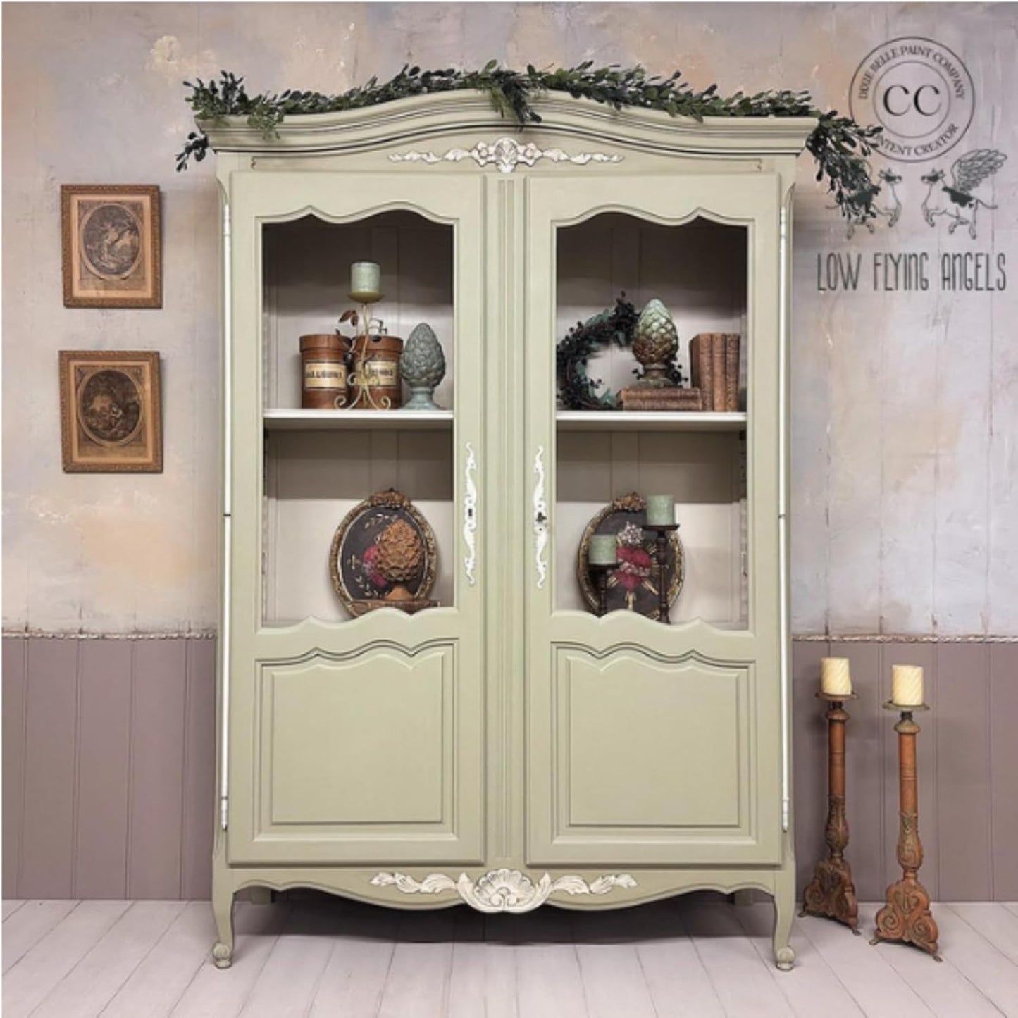 Dixie Belle Paint Company Chalk Finish Furniture Paint – Olive Wood (8oz) – Matte Chic Chalk Mineral DIY Furniture Paint