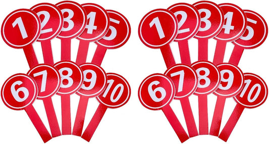 Amosfun 20 a Dry Erase Board Voting Paddles 1-10 Score Number Boards Yes or No Paddles Games Paddle Whiteboard Multi-Function Score Boards Wipe The Board Foam Mini