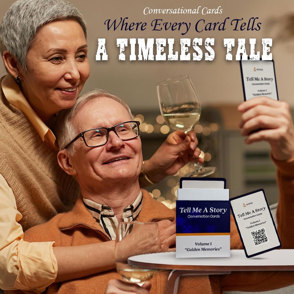 Conversation Starter Cards - Fun Prompts for Families, Friends, Seniors & Couples - Family Conversation Cards & Card Game for Couples (Volume 1)