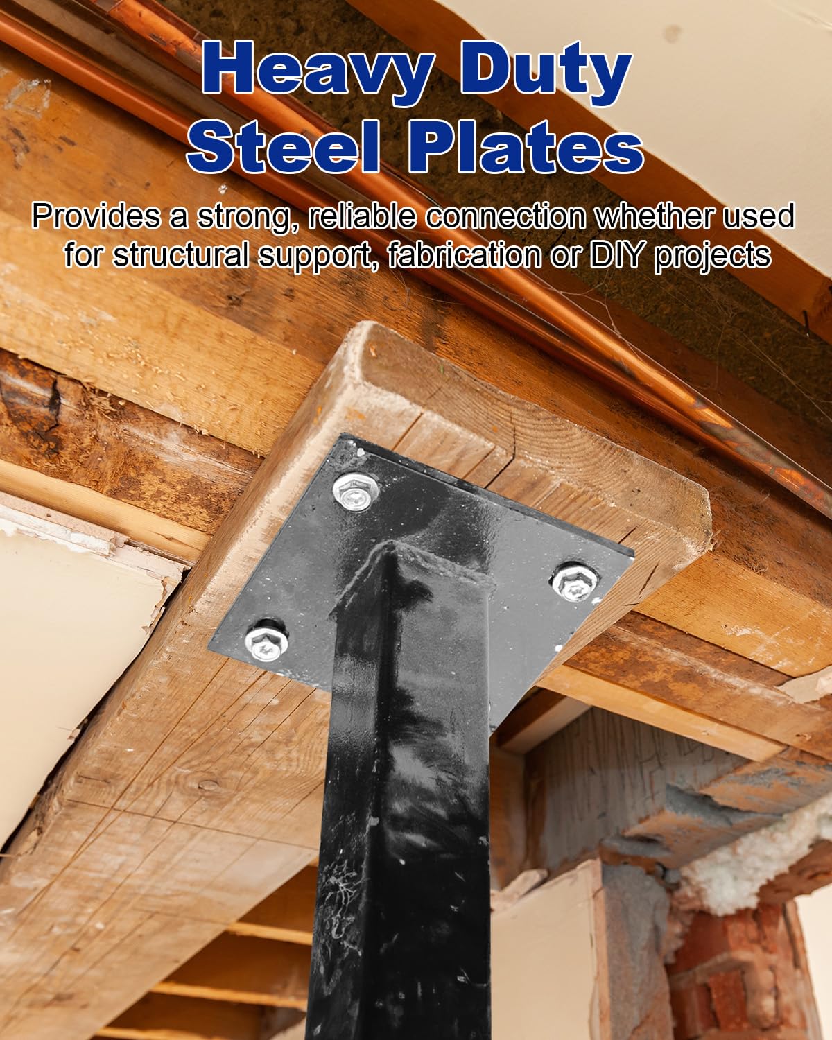 Rocaris 10 X 10 X 1/4 Inch A36 Steel Plate Hot Rolled, Metal Square Plate for Construction Boards, Structure Support, Weldable Square and Industrial