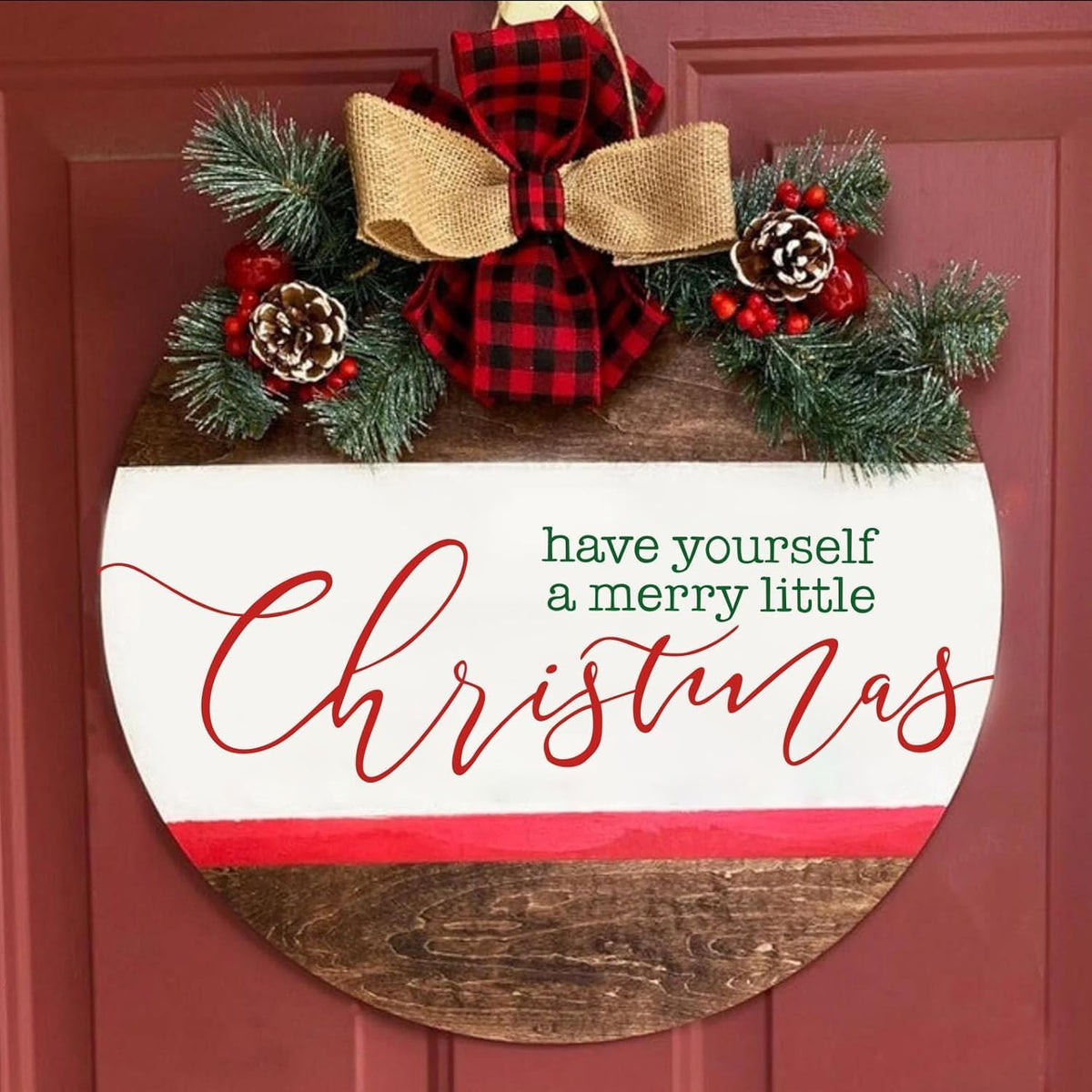 Christmas Stencils for Painting on Wood 12" Christmas Stencils for Crafts Reusable Xmas Holiday Stencil for Door Mats Round Hanger Fabrics Decor