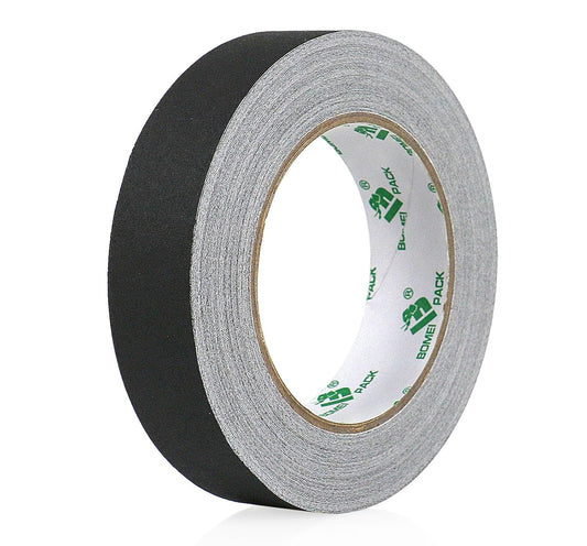 BOMEI PACK Black Gaffer Tape, Matte Non-Reflective, 1inch x 30yds No Residue Hand Tear Self-Adhesive Gaffer Tape for Labeling, Cable, Stage, Photography, Painters and Duct Repair, 1 Pack