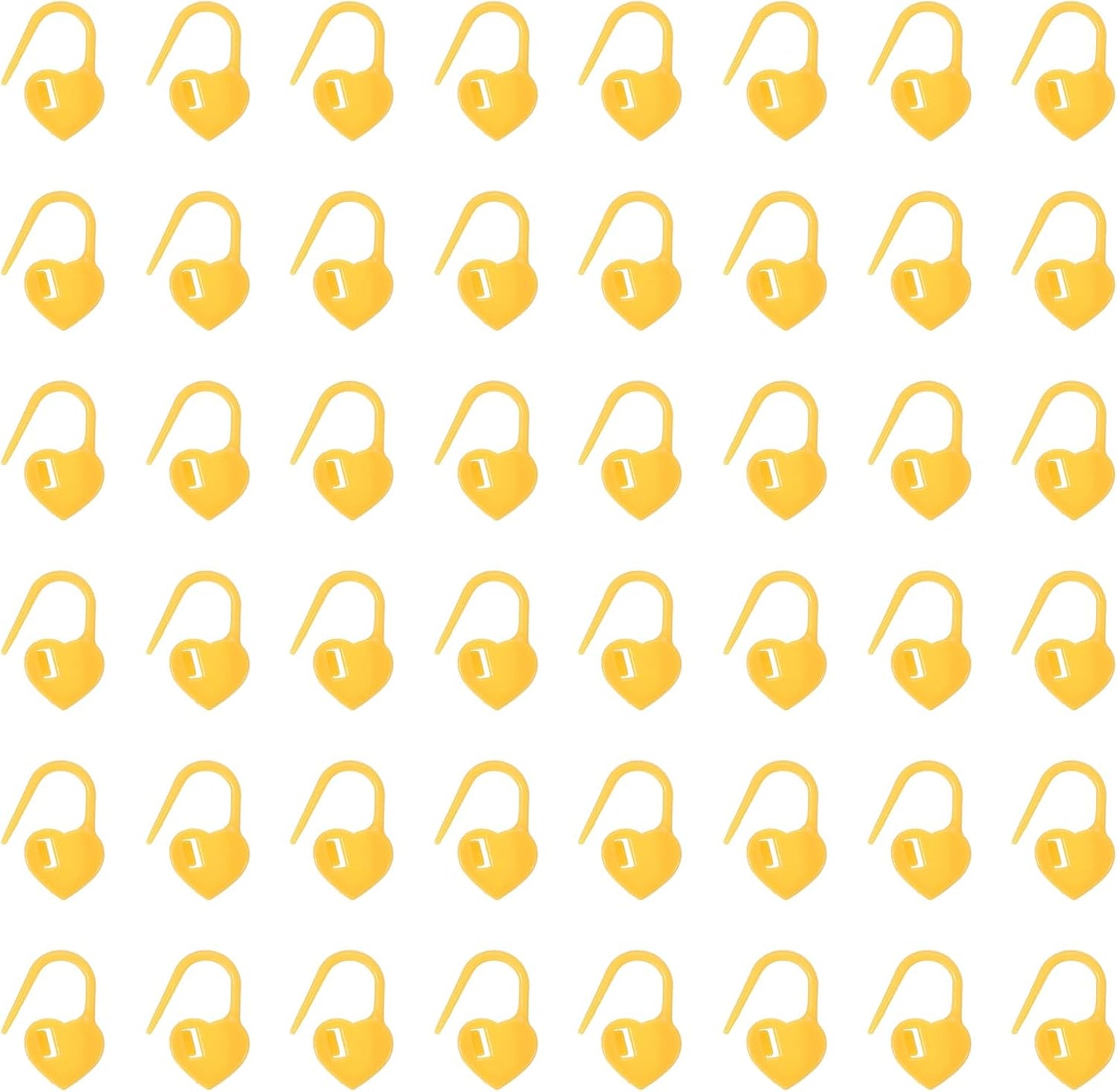 uxcell 200pcs Stitch Markers for Crocheting, Heart Shaped Crochet Marker Needle Clip Counter for Knitting Clothing Tag DIY Craft,Yellow
