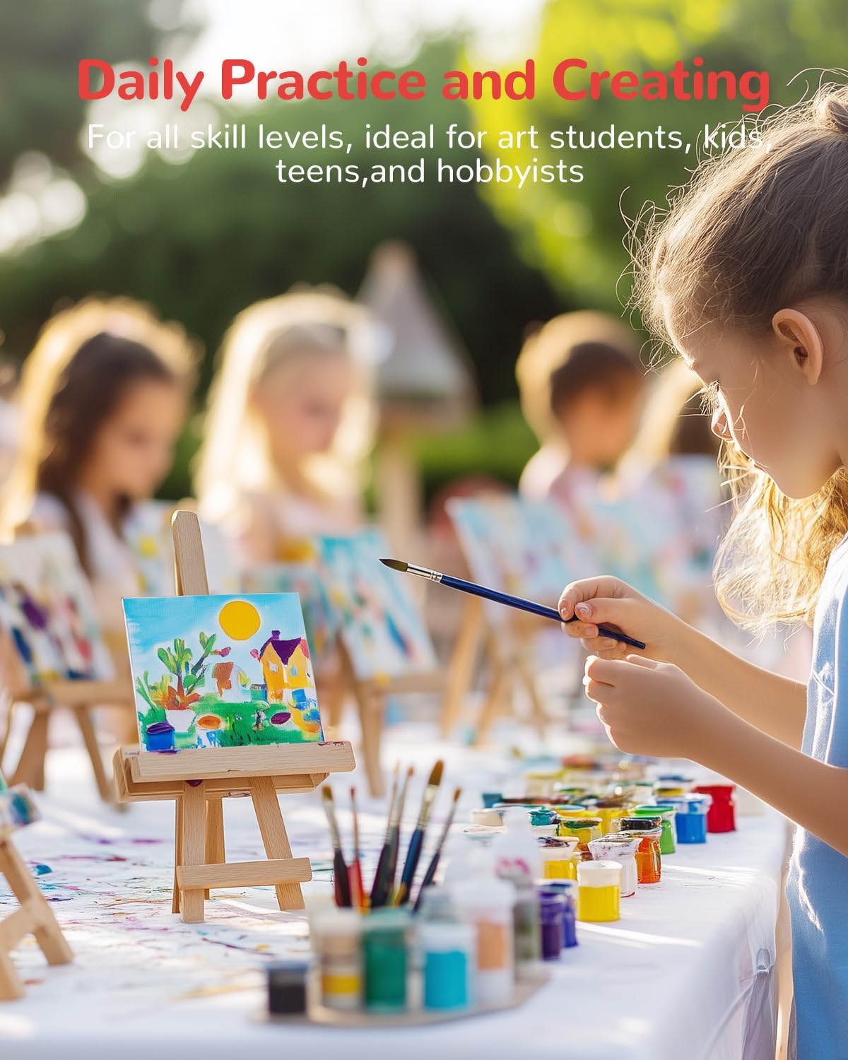 6x6inch Small Canvases for Painting, 20 Pack Mini Canvas Boards Primed Acid Free for Oil, Watercolor, Acrylic Paint