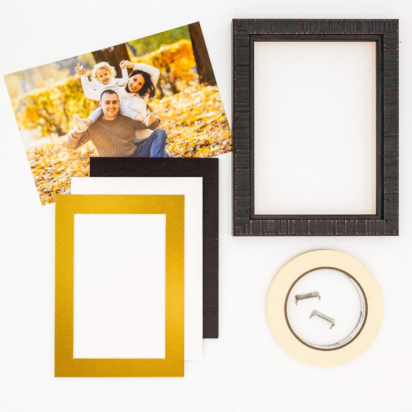 6x8 Mat for 8x10 Frame - Precut Mat Board Acid-Free Show Kit with Backing Board, and Clear Bags Metallic Gold 6x8 Photo Matte Made to Fit a 8x10 Picture Frame Matboard for Framing, Pack of 10 Mats