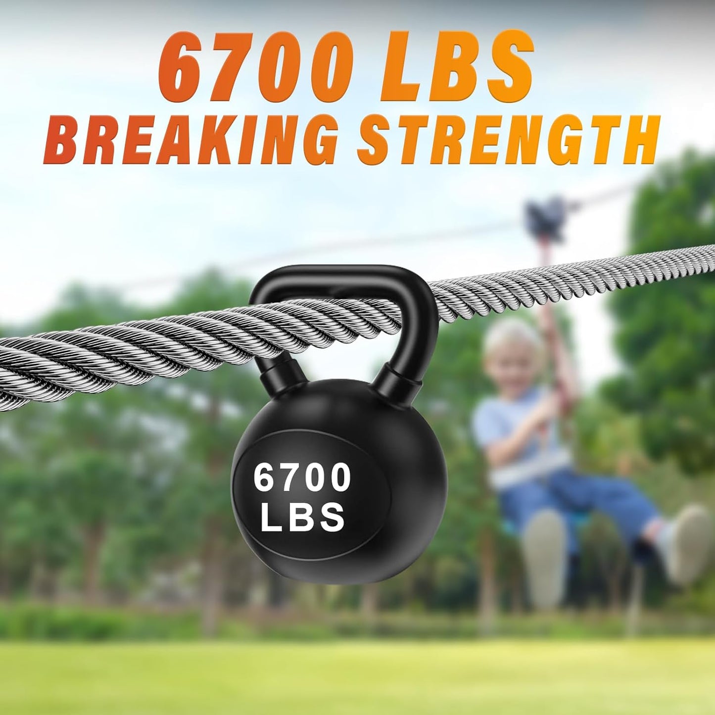 Stainless Steel Cable for Railing - 25FT 1/4" T316 Wire Rope with Clamps and Thimbles - 7 x 19 Strands 6700 LBS Breaking Strength for Outdoor Deck Railing Zipline