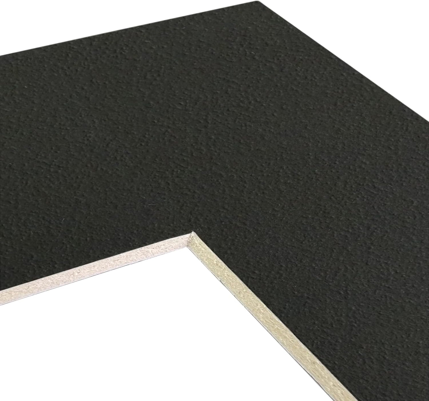 Craig Frames B572 Pre-Cut Mat Board for 12x12 Print, 20x20, Pebble Black
