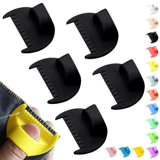 2mm-6mm Seam Guide for Hand Sewing Edge Lockranding Tool 5 PCS Set for Leather/Fabric/Craft Sew, Black