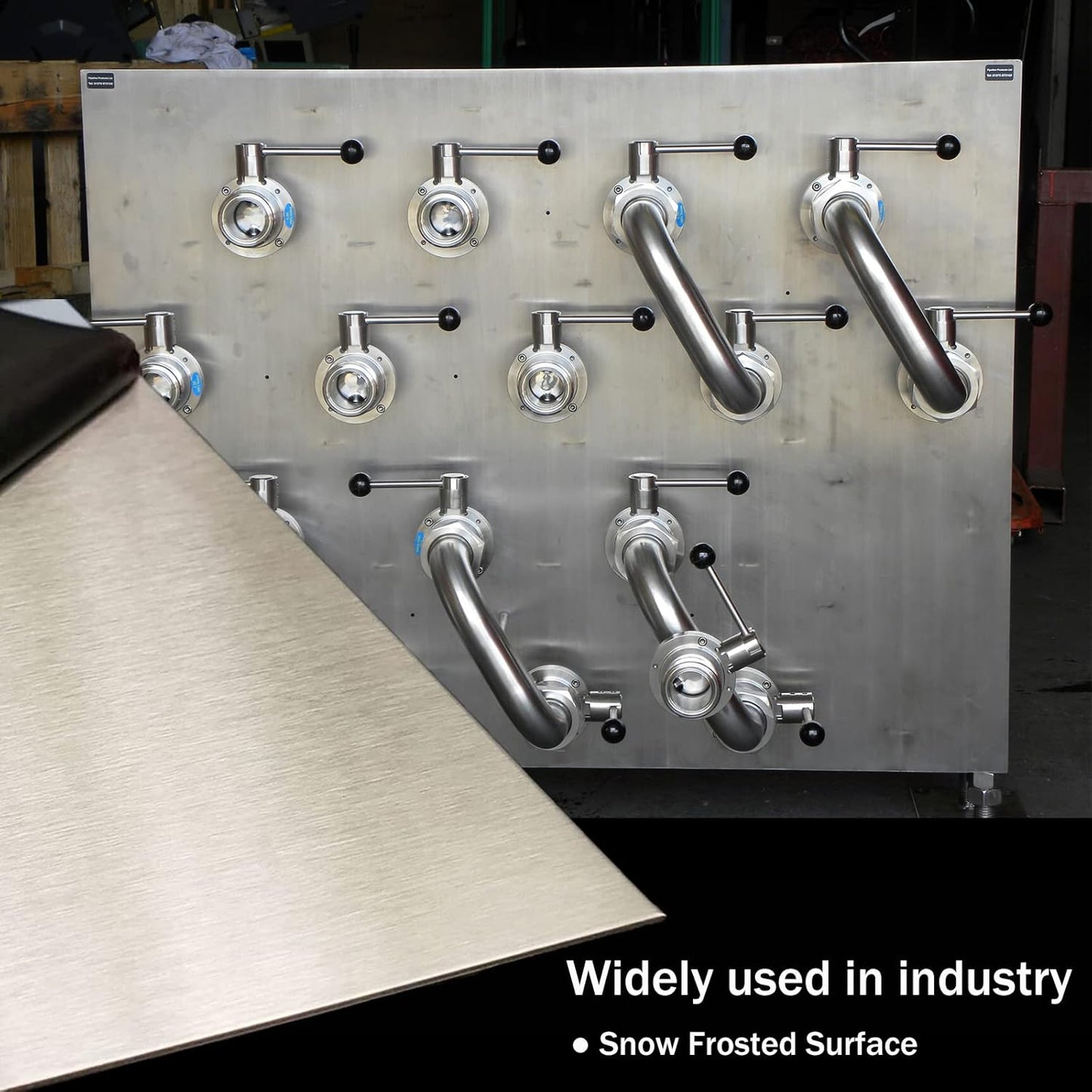 304 Stainless Steel Sheets Metal 12" x 16" x 1/64" (0.50MM) Inch 304 Stainless Steel Plates 24 Gauge Stainless Steel Shim Stock Plates Metal Sheets for Crafting, Stovetop, Snow Frosted Surface