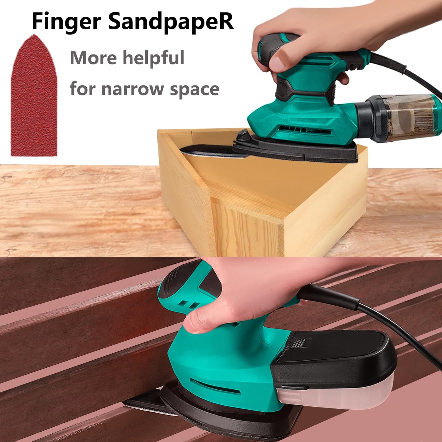 160pcs Mouse Sander Sandpaper and 3pcs Sanding Interface Pad, Detail Sander Sanding Sheets, Sanding Paper 60-240 Grit