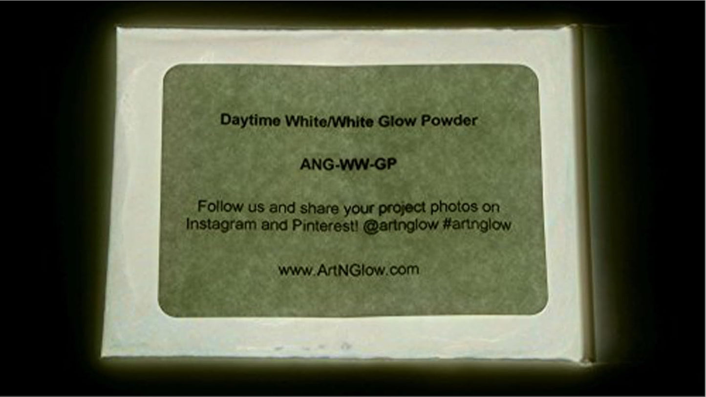 Glow in The Dark Pigment Powder - Neutral and Fluorescent Color for Art Painting, Fine Art, Nail Art Paint, and DIY Crafts - Long Lasting 10+ Color Options - Neutral White - (1 Kilogram)