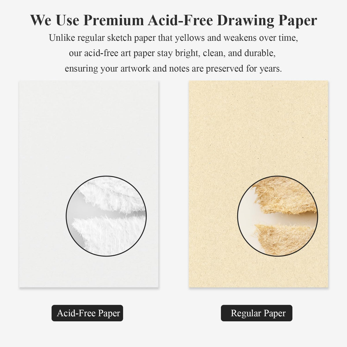 9" x 12" Sketch Book, Top Spiral Sketchbook Hardcover, 68lb (100gsm) Drawing Paper Pad & Sketch Paper, 1-Pack Sketch Pads for Drawing for Adults, Professional Art Supplies for Teens & Artist Gifts.
