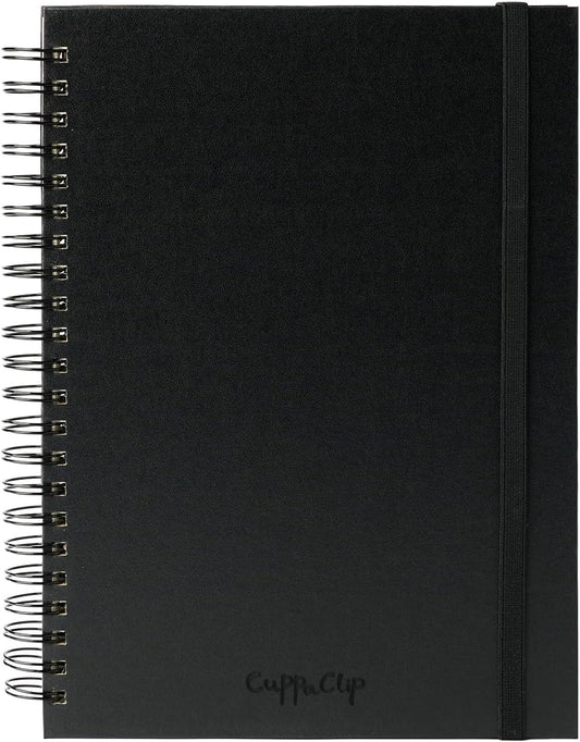 CuppaClip Sketch Book Hardcover Drawing Pad 300GSM Acid-Free Paper Spiral Bound Sketchbook 50 Sheets/100 Pages Art Supplies (Spiral Binding, 8.3x11.8in)
