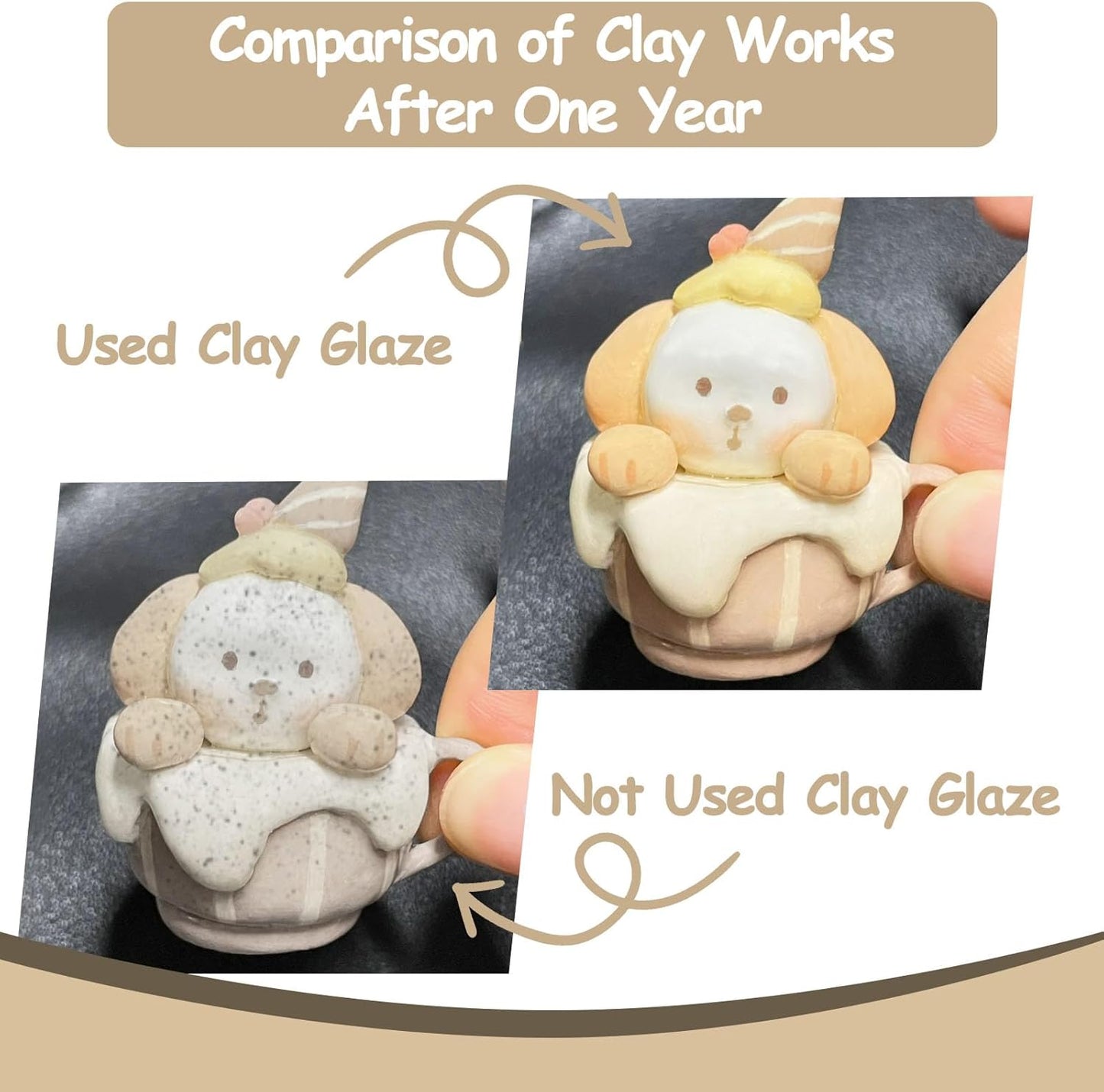 200ml Air Dry Clay Glaze, Clear Clay Varnish for Air Dry Clay Pottery, Waterproof and Scratch Resistant, Design for Air Dry Clay (Matte Varnish), 200ml/Matte