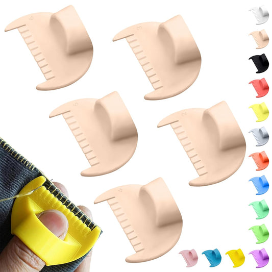 2mm-6mm Seam Guide for Hand Sewing Edge Lockranding Tool 5 PCS Set for Leather/Fabric/Craft Sew, Light Skin