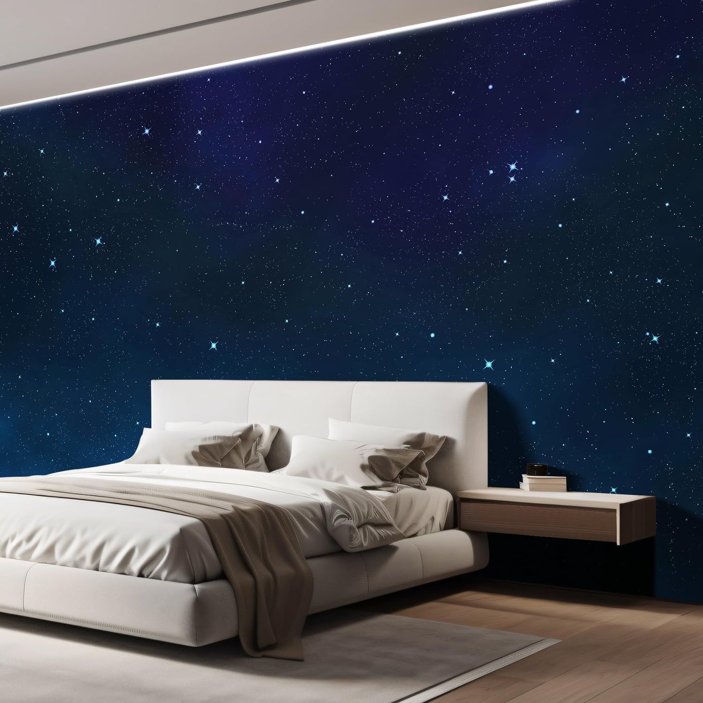 wall26 Wall Sticker/Wall Mural Beautiful Scenery of The Starry Night, Not Peel and Stick, Non-Woven Wallpaper Decorative for Bedroom, Living Room, Office - 120x168 inches
