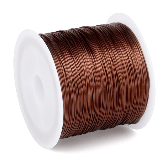 328FT Jewelry Wire 28 Gauge Tarnish-Resistant Copper Beading Wires Roll Bulk for DIY Crafts Jewelry Making, Red Brown