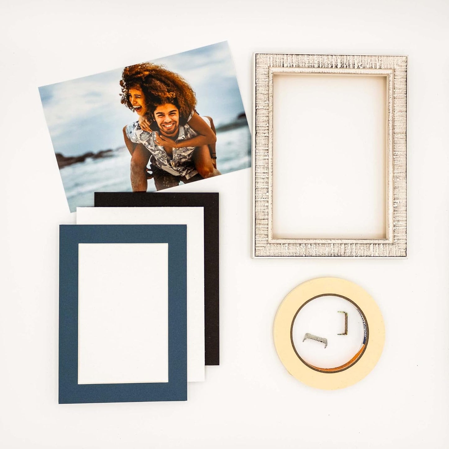 11x14 Mat for 8.5x11 Photo - Precut Steel Blue Picture Matboard for Frames 11 x 14 Inches - Bevel Cut to Display Art 8.5 x 11 Inches - Acid Free Pack of 100 MATS with Backing Boards & Clear Bags