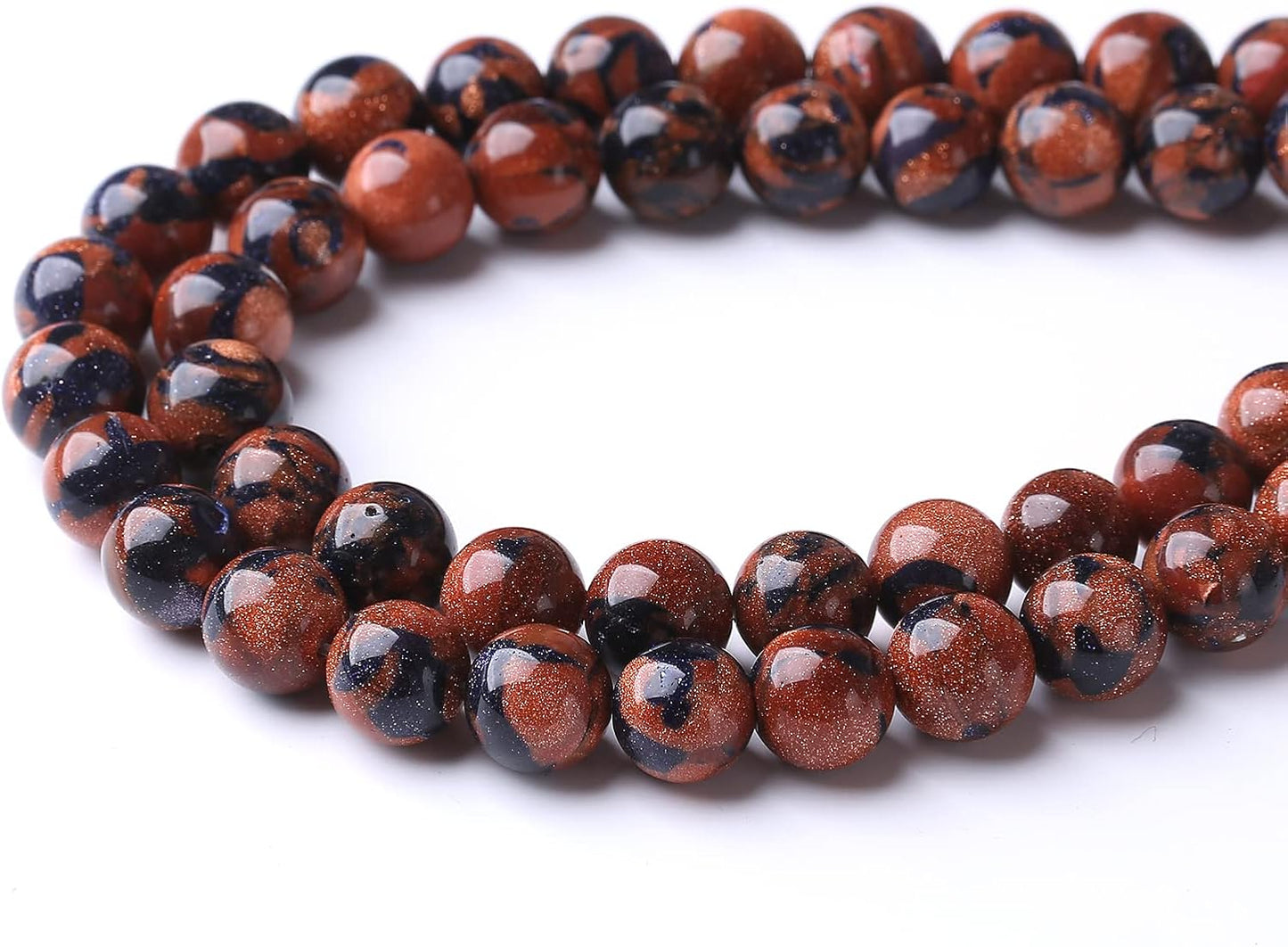 60PCS 6MM Sandstone Beads Energy Healing Beads for DIY Jewelry Bracelet Necklace Making for Jewelry Making 15Inch