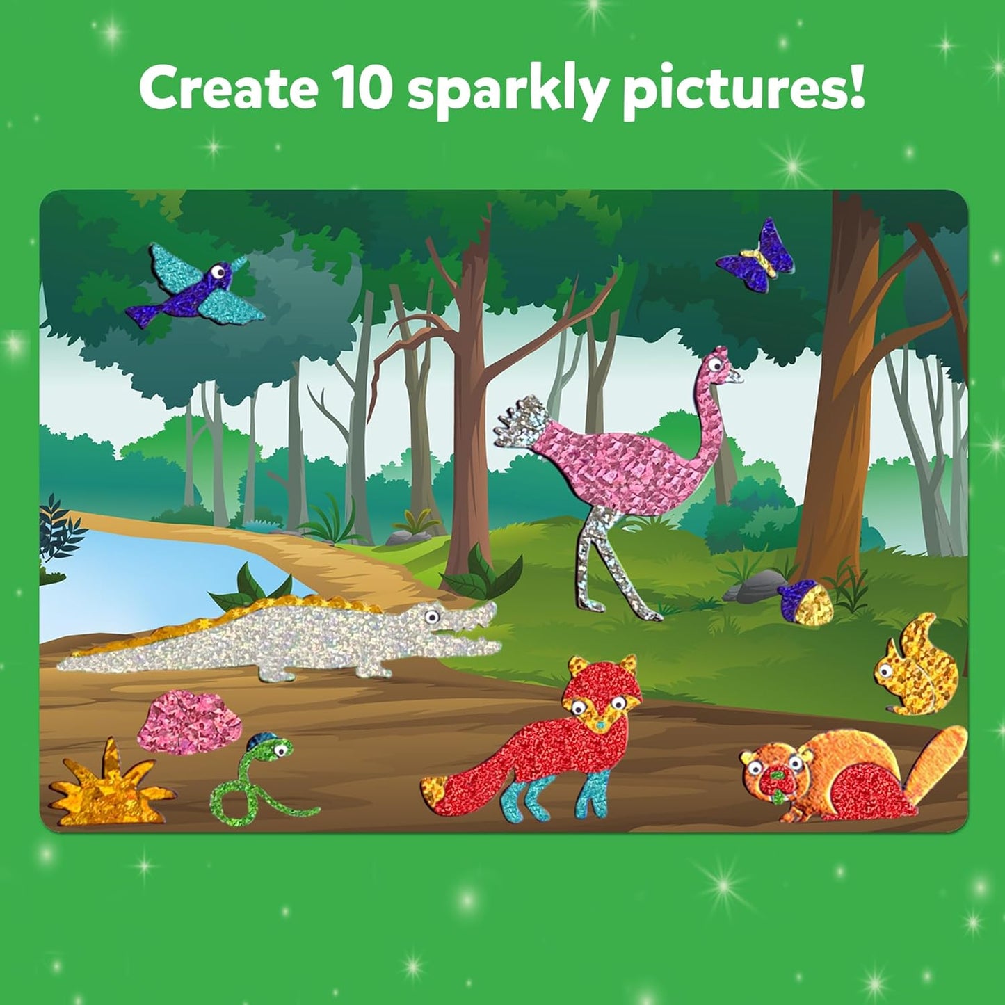 Skillmatics Foil Fun - Animals, No Mess Art for Kids, Travel Toys, Craft Kits, DIY Creative Activity, Christmas Gifts for Boys & Girls Ages 4, 5, 6, 7, 8, 9
