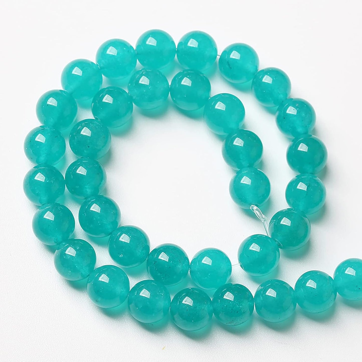 61PCS 6mm Natural Stone Beads Blue Amazonite Jade Stone Round Loose Beads for Jewelry Making DIY Bracelet Necklace 15 Inch