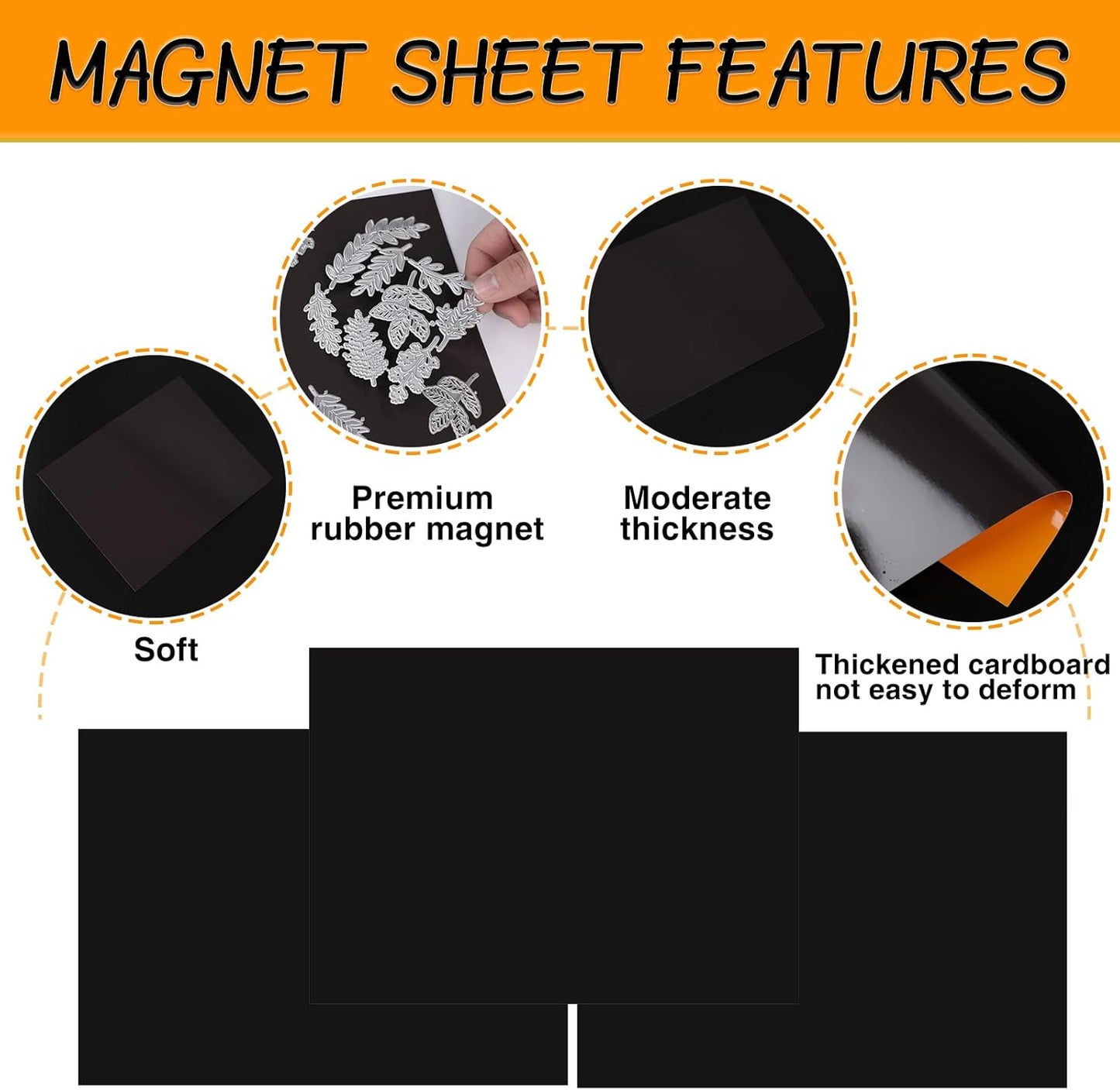 20 PCS Stamp and Die Storage Bag and Rubber Magnetic Sheets,die Storage Set for Storage Die Cutting, DIY Scrapbooking