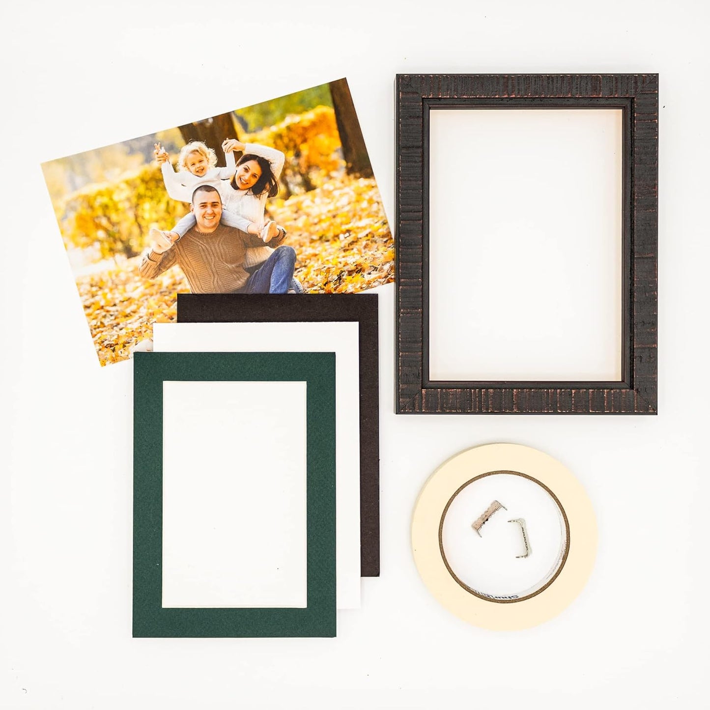Pack of Ten Acid Free 11x14 Mats Bevel Cut for 8.5x11 Photos - Forest Green Precut Matboards With Backing Boards and Self Seal Photo Mat Bags For Pictures, Photos, Framing - 4-ply Thickness