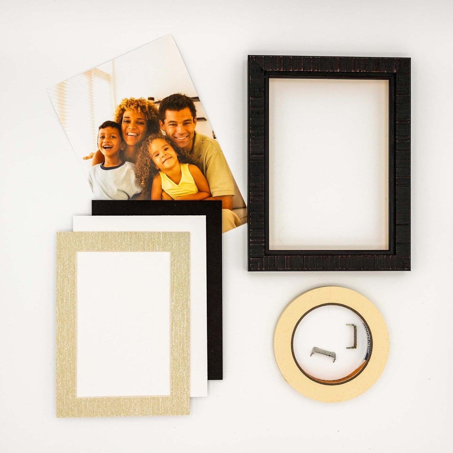 Pack of Ten Acid Free 11x14 Mats Bevel Cut for 8.5x11 Photos - Fresh Linen Canvas Precut Matboards With Backing Boards and Self Seal Photo Mat Bags For Pictures, Photos, Framing - 4-ply Thickness