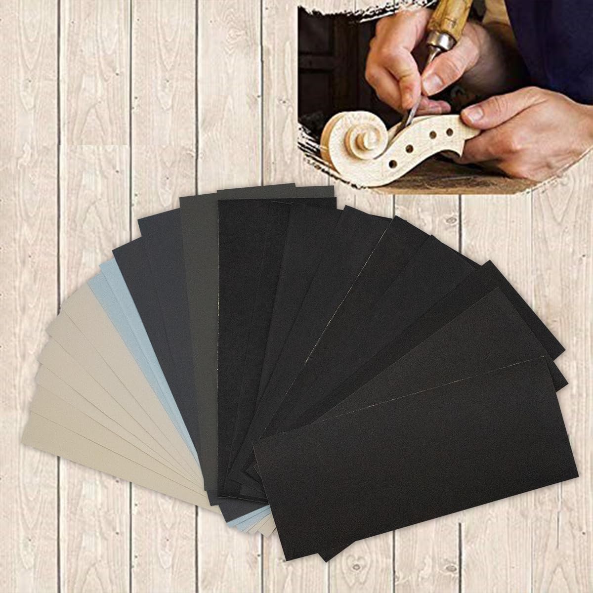 32 PCS Sandpaper 60/120/150/280/320/400/600/800 Grit Wet Dry Sandpaper Assortment 9x3.6 Inch Hand Sanding Sheets for Automotive Sanding,Furniture Finishing,Wood Turing Finishing.