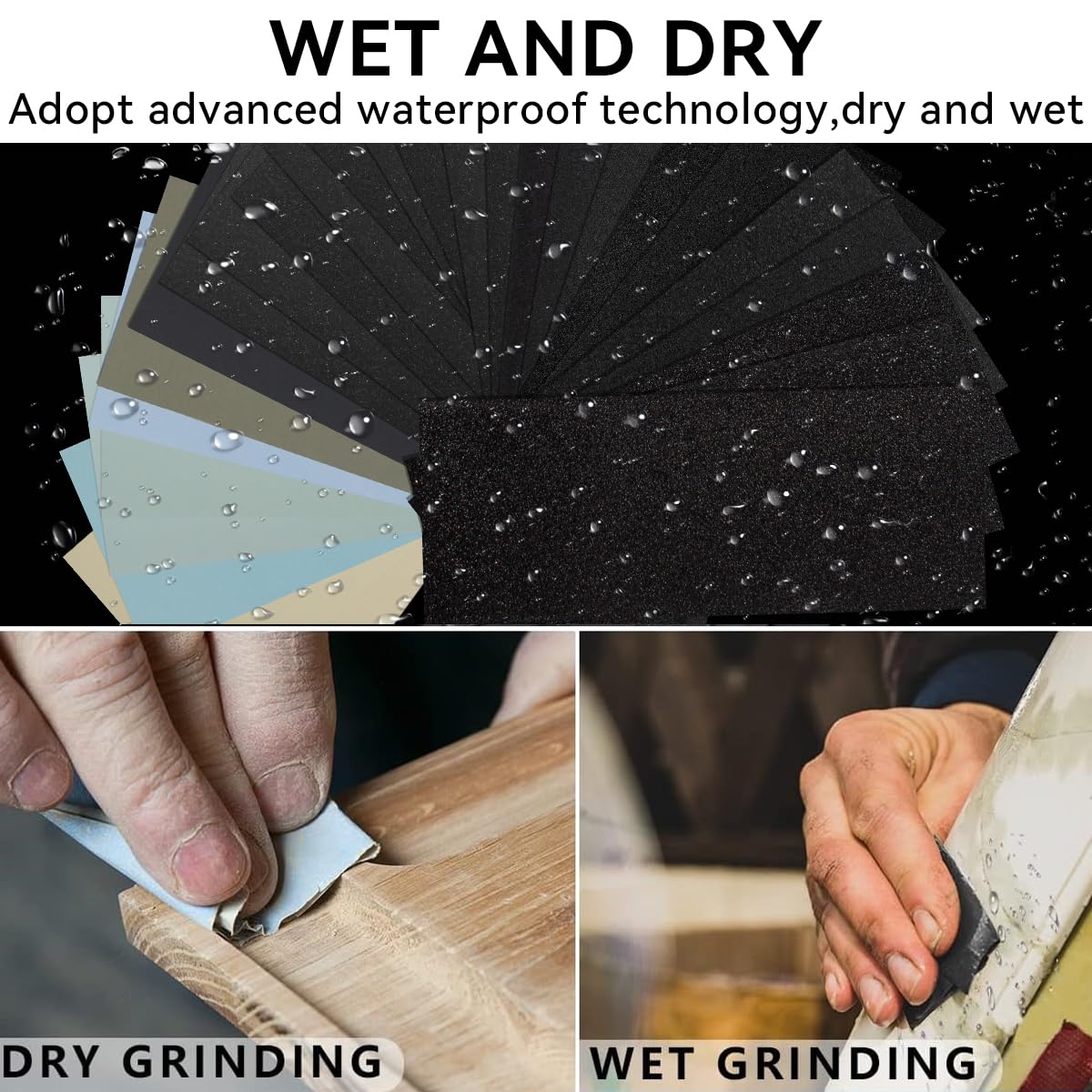 32 PCS Sandpaper 60/120/150/280/320/400/600/800 Grit Wet Dry Sandpaper Assortment 9x3.6 Inch Hand Sanding Sheets for Automotive Sanding,Furniture Finishing,Wood Turing Finishing.