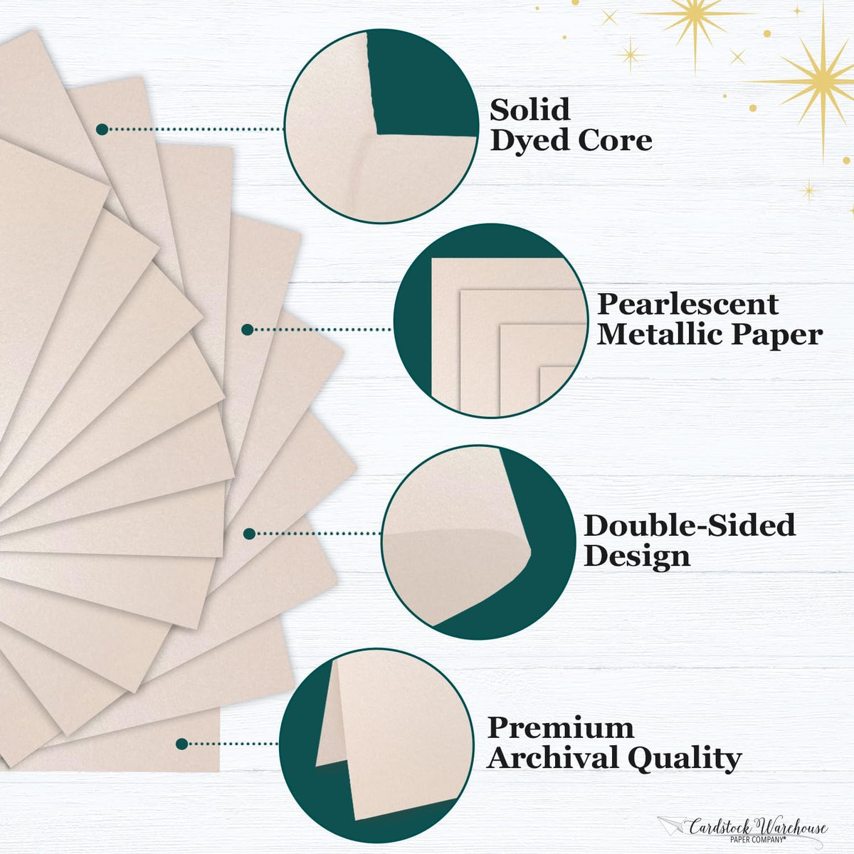 Cardstock Warehouse Stardream Coral Cardstock Paper - 25 Sheets, 8.5 x 11" – 105 lb / 284 GSM Premium Metallic Coral Card Stock for High-end Printing, Card Making, Die-cutting & DIY Projects