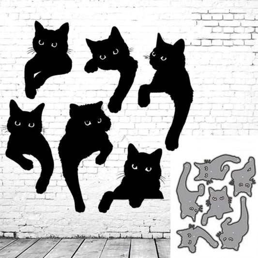 Cutting Dies Metal Stencils Scrapbooking Tools DIY Embossing Template for Paper Card Making Album Arts Crafts Supplies (Cat-10.7x8.6cm)