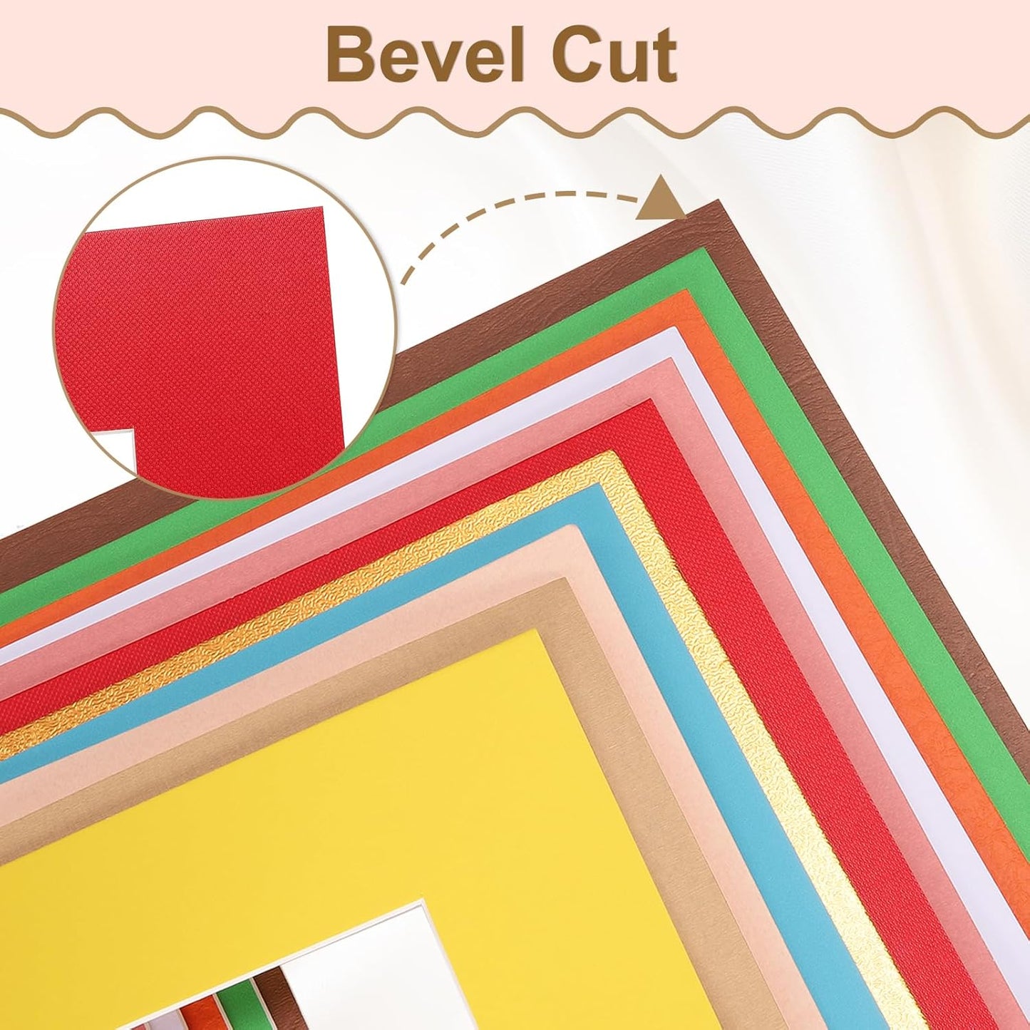 uxcell 10Pcs Picture Mats, 8 x 10 Mat Board Center for 5 x 7 Pictures Acid Free White Core Bevel Cut Frame Mattes for Display Art Measuring, Green