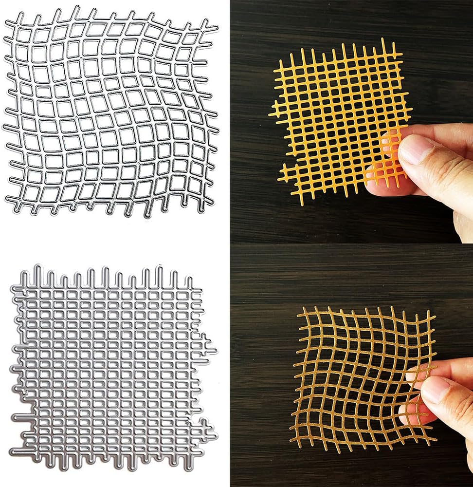 Background Frame Metal Cutting Dies, Grid Background Die Cuts for Card Making DIY Scrapbook Album Embossing Paper Cuts Die Stencil