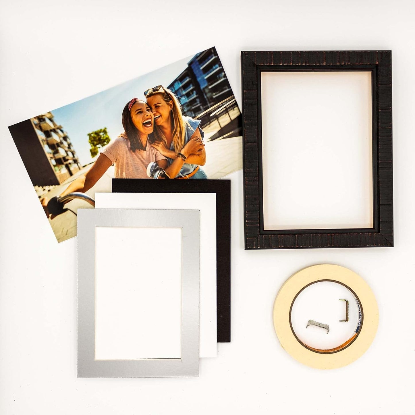 5x7 Mat for 8.5x11 Frame - Precut Mat Board Acid-Free Metallic Silver 5x7 Photo Matte For a 8.5x11 Picture Frame, Premium Matboard for Family Photos, Show Kits, Art, Picture Framing, Pack of 100 Mats