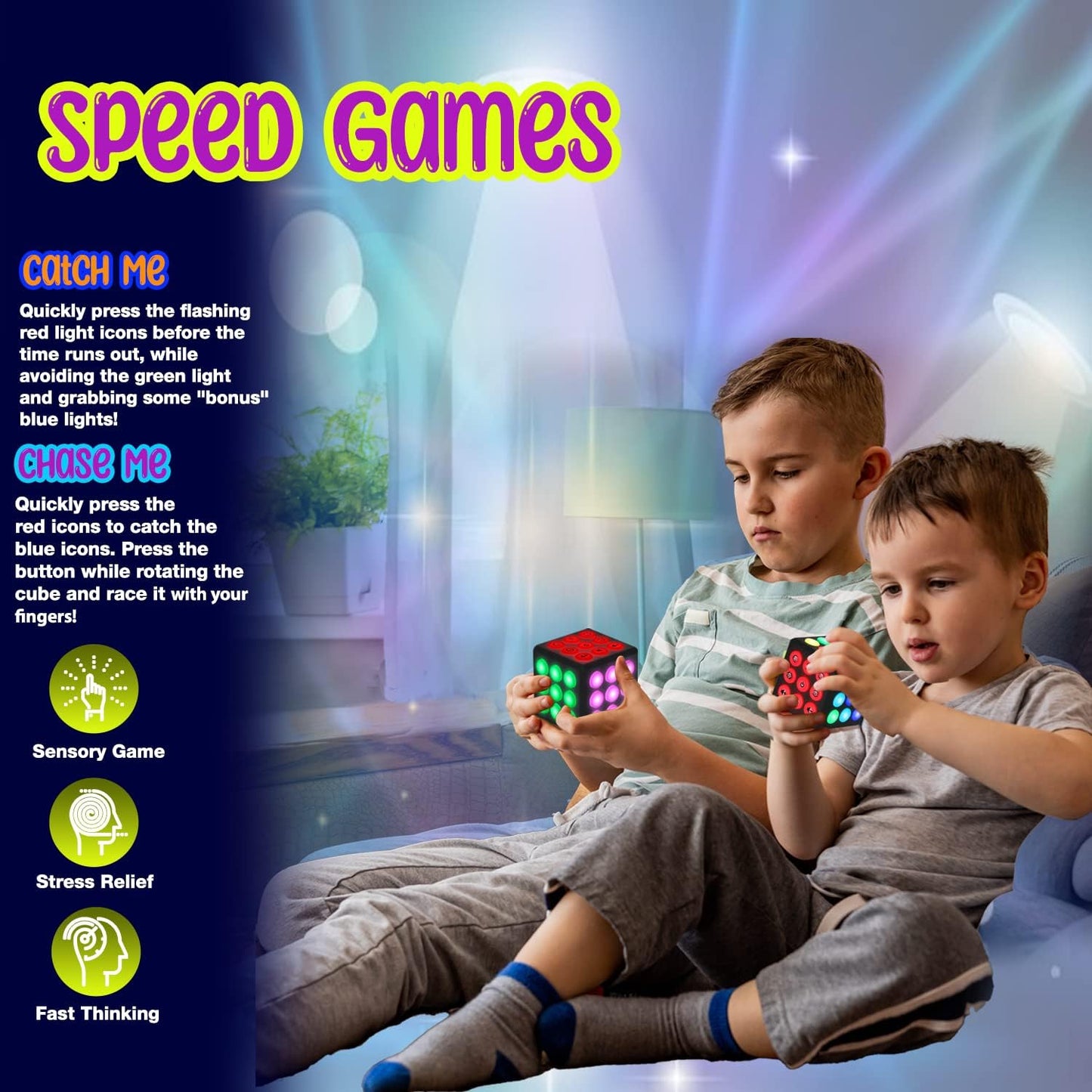 Electronic Brain & Memory Game Cube - Fun Toy Gift Ideas for Ages 6-12+ Year Old Boy & Girl - Cool Toys for Boys and Girls - Handheld Games Gifts for Kids and Teens