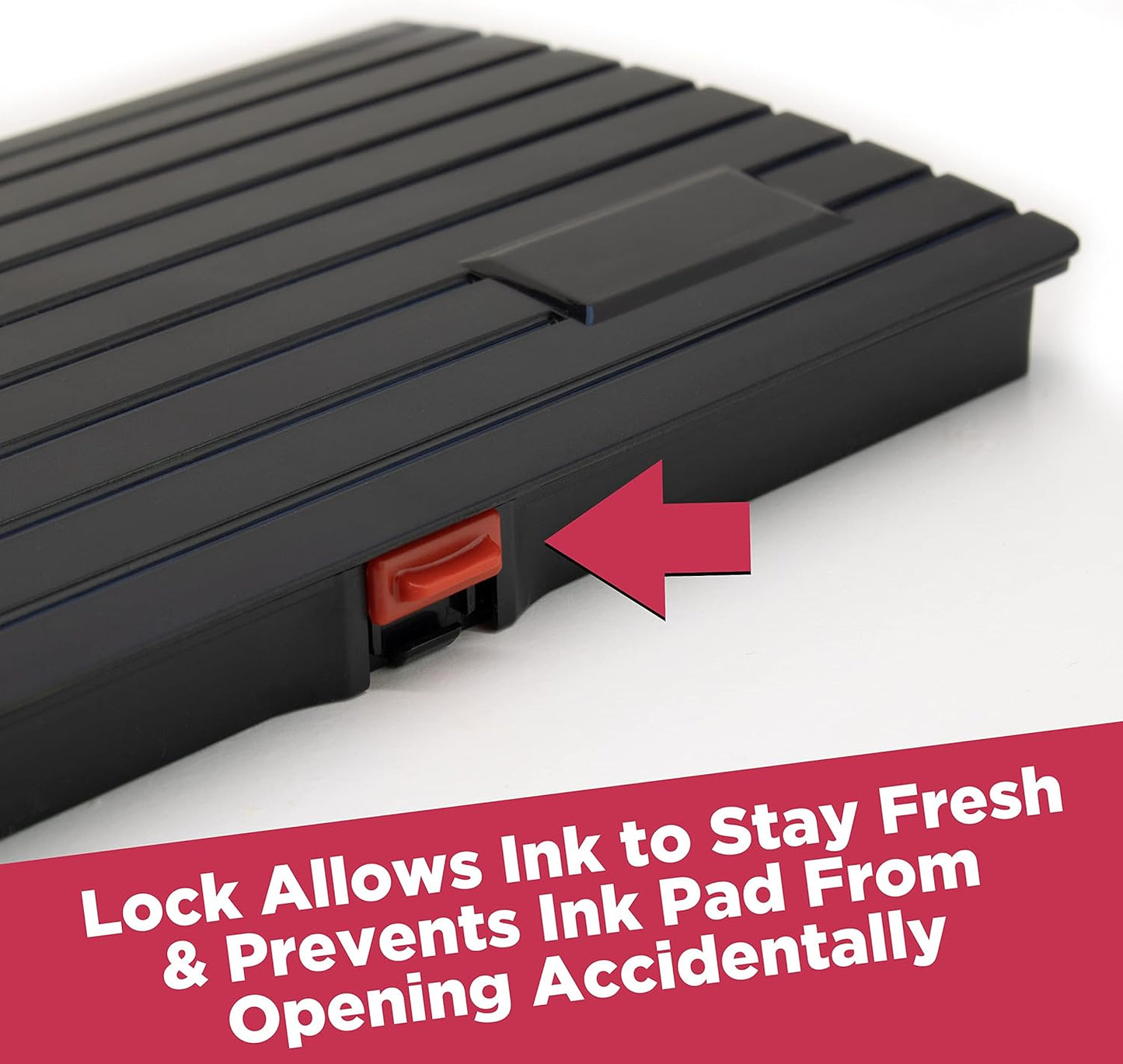Large Premium Red Ink Stamp Pad - 3" by 6" - Quality Felt Pad