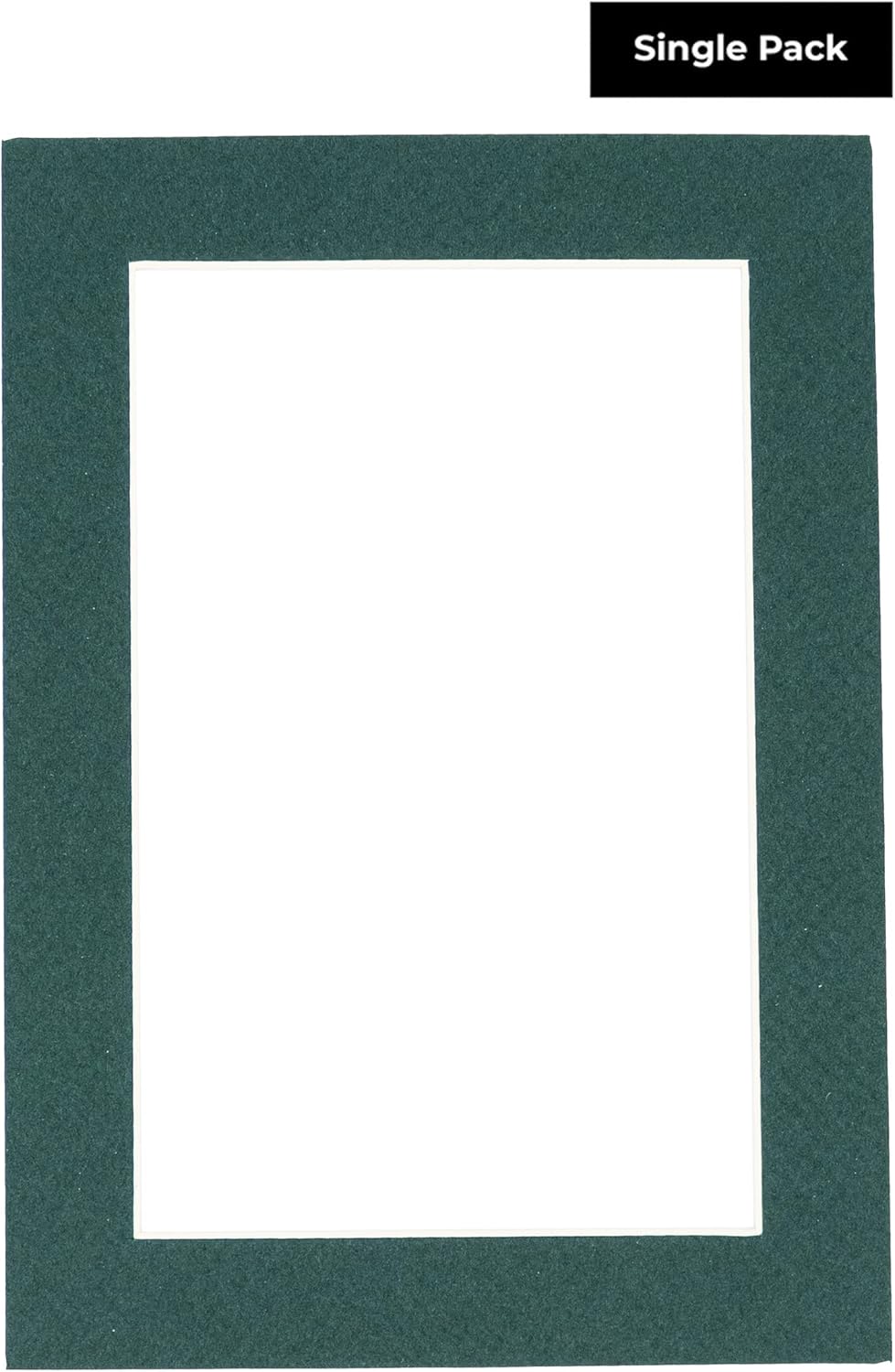 8x10 Mat Bevel Cut for 5.5x8.5 Photos - Acid Free Forest Green Precut Matboard With Backing Board and Crystal Clear, Self Seal Photo Mat Bag - For Pictures, Photos, Framing - 4-ply Thickness