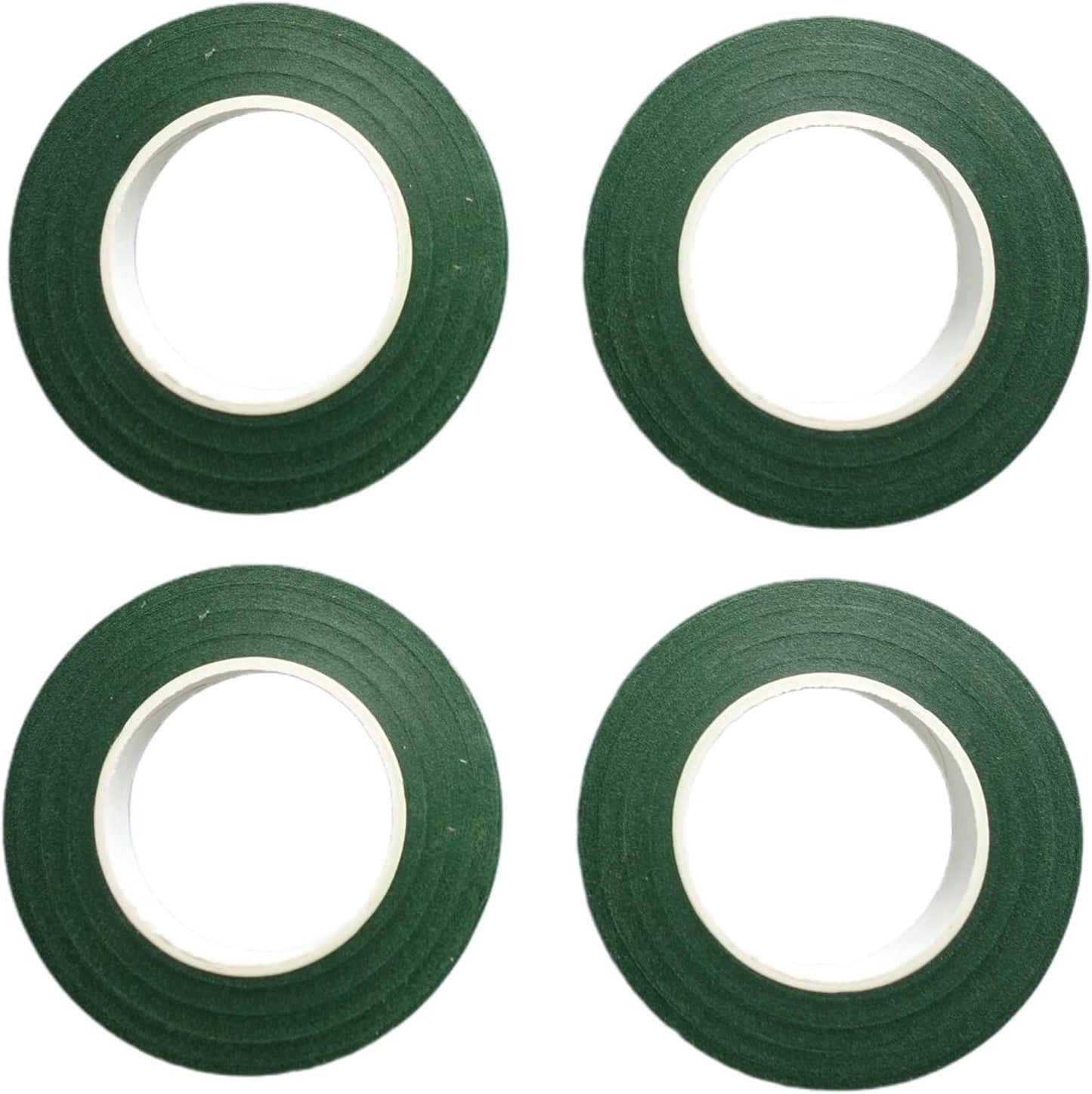 4 Rolls 1/2 Inch Floral Tapes Florist Wraps for Bouquet Stem and Flowers Making Craft Projects (30 Yards, Dark Green)