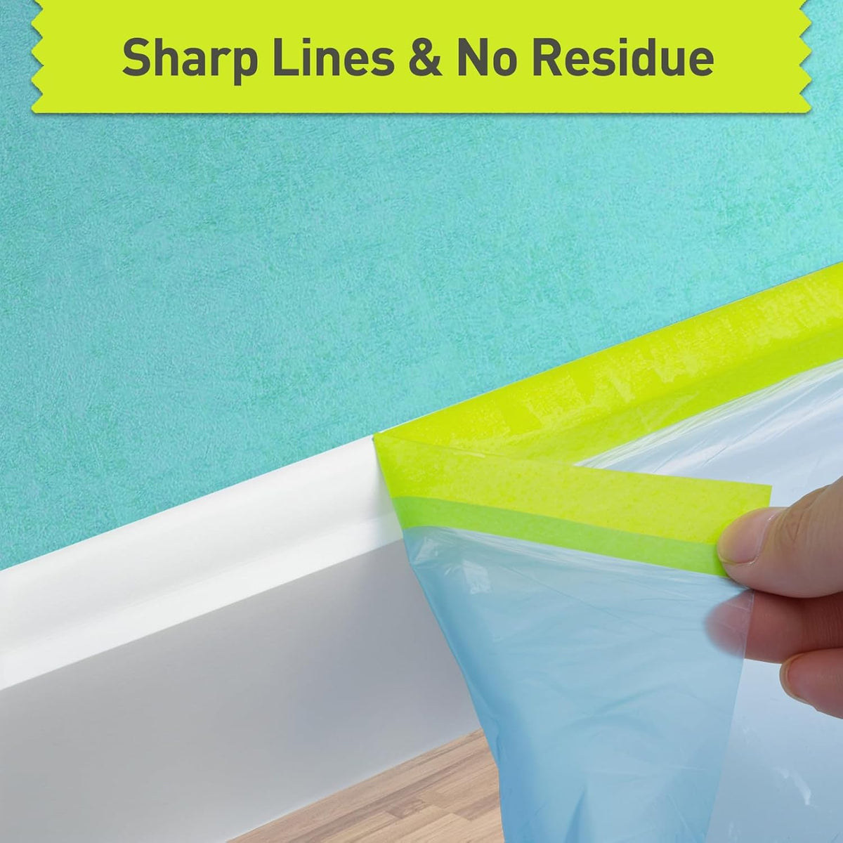 Pre-Taped Masking Film for Painting - 22" x 66' Painters Plastic Sheeting with Automotive Paint Tape and Drape for Covering Cars, Walls, Windows and Furniture Protection (3 Rolls)