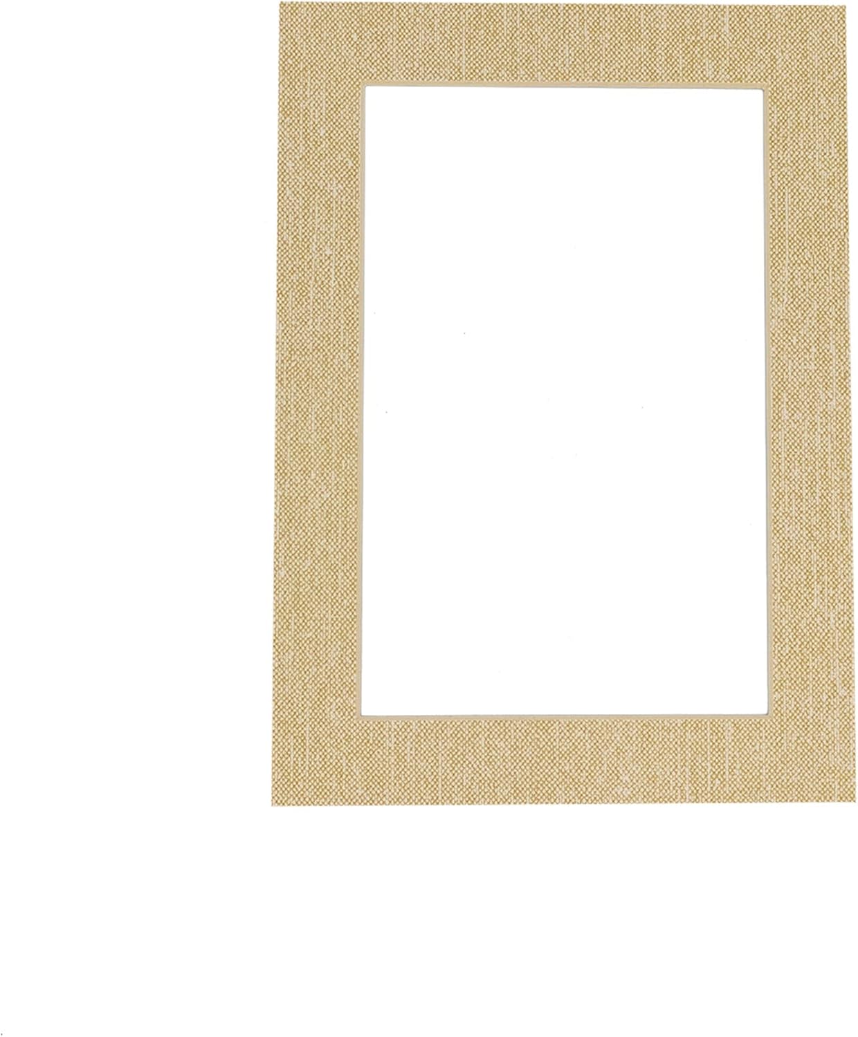 Pack of TEN 8x10 Mats Bevel Cut for 5x8 Photos - Acid Free Fresh Linen Canvas Precut Matboards For Pictures, Photos, Framing - 4-ply Thickness