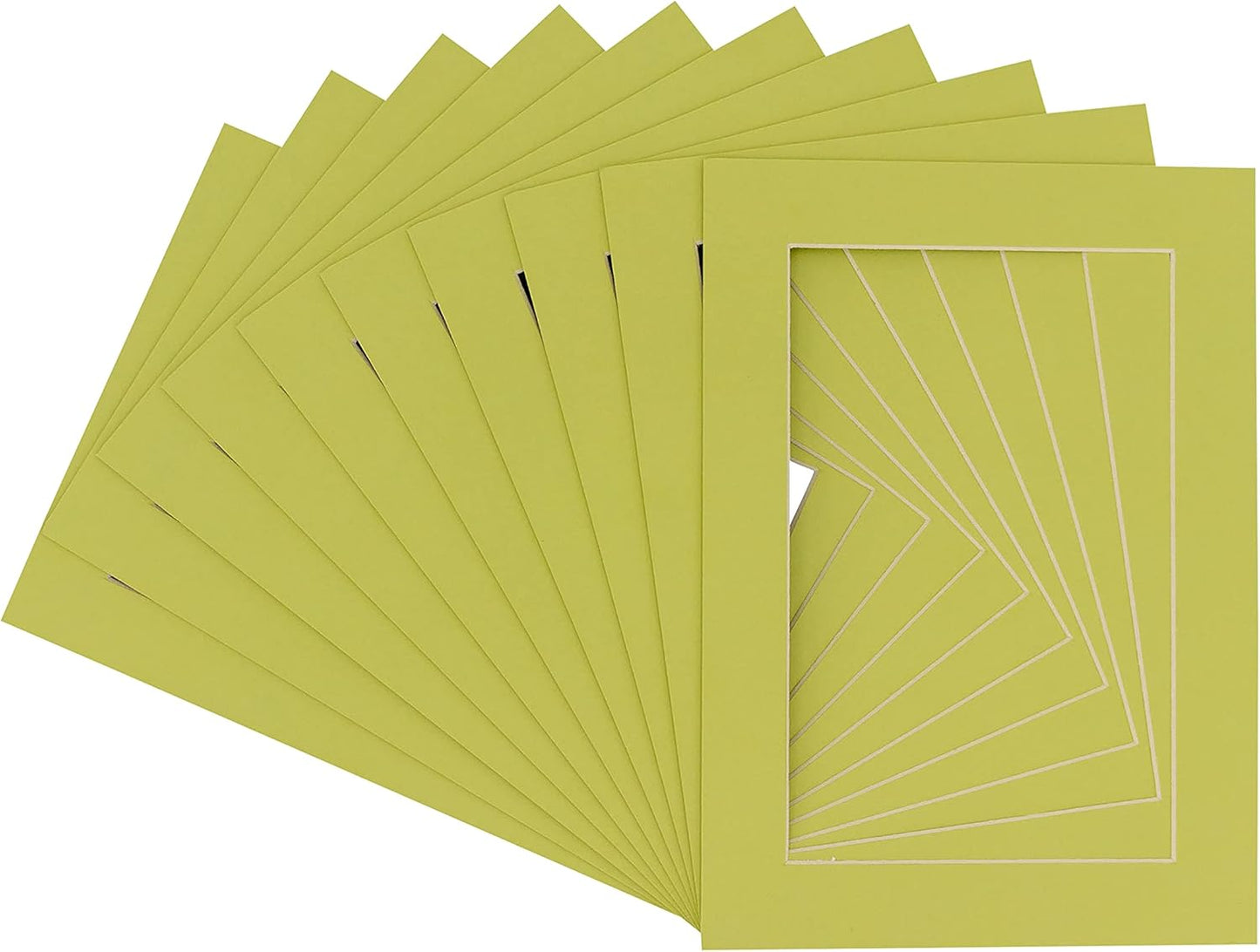6x8 Mat for 8x10 Frame - Precut Mat Board Acid-Free Pistachio Green 6x8 Photo Matte For a 8x10 Picture Frame, Premium Matboard for Family Photos, Show Kits, Art, Picture Framing, Pack of 10 Mats